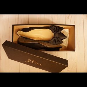 J Crew Size 8 Satin Ballet flats.
